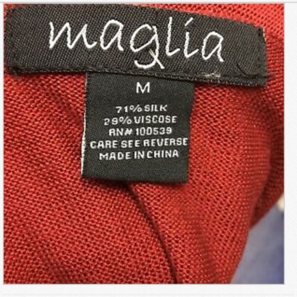 Maglia Womens Open Front Red Cardigan - Picture 3 of 4